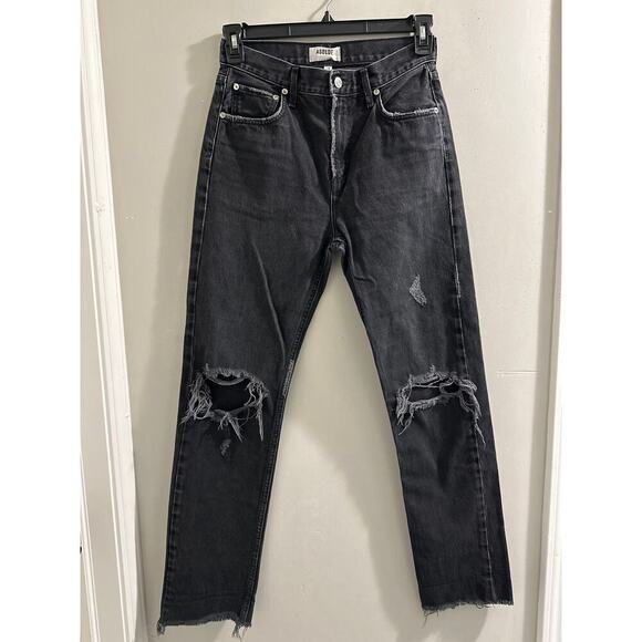 Agolde Cherie High Rise Straight Black size 26 - Picture 2 of 9